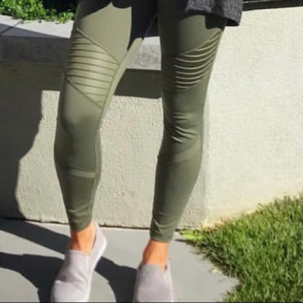 Olive green Moto leggings